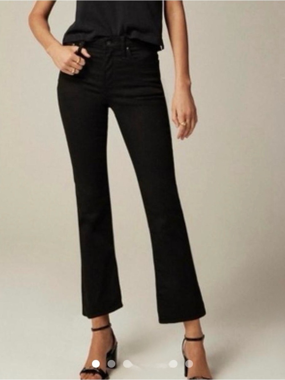 J. Crew Demi Boot-Cut High-Rise Black Jeans in 28T!